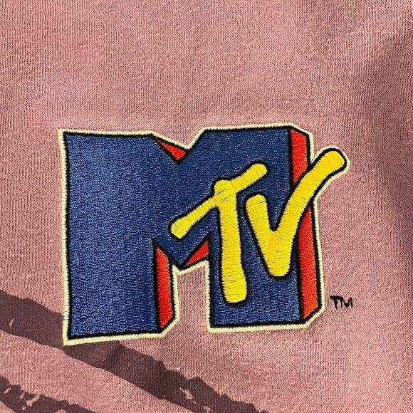 MTV Large Front Hit Logo Graphic Crewneck Sweatshirt Purple Size XXL 2XL - Picture 4 of 8